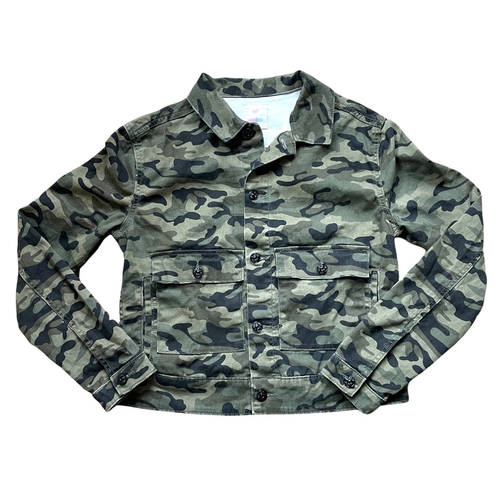 LulaRoe Kenny Button Up Camo Jacket Pockets Women's Size Small